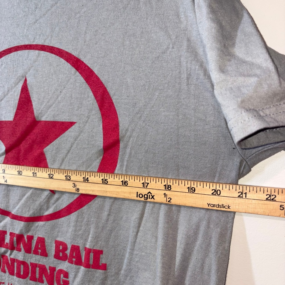 Graphic Bail Bonding Star Logo Gildan T-Shirt Mens Large Gray - Picture 5 of 8